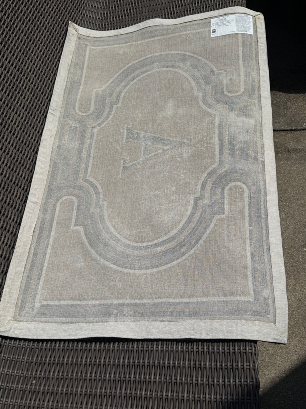 Frontgate Monogrammed 'A' Indoor/Outdoor Rug - Picture 15 of 15
